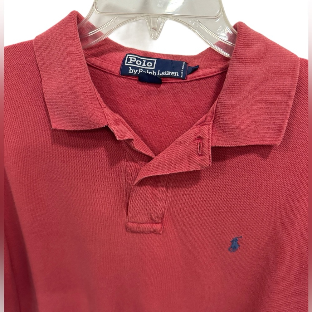 Ralph Lauren Classic Red Polo Shirt Sz L